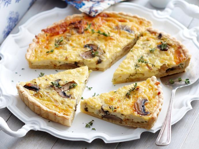 Light and tasty, this [mushroom quiche](https://www.womensweeklyfood.com.au/recipes/mushroom-quiche-28403|target="_blank") makes a perfect brunch or lunch served with salad.