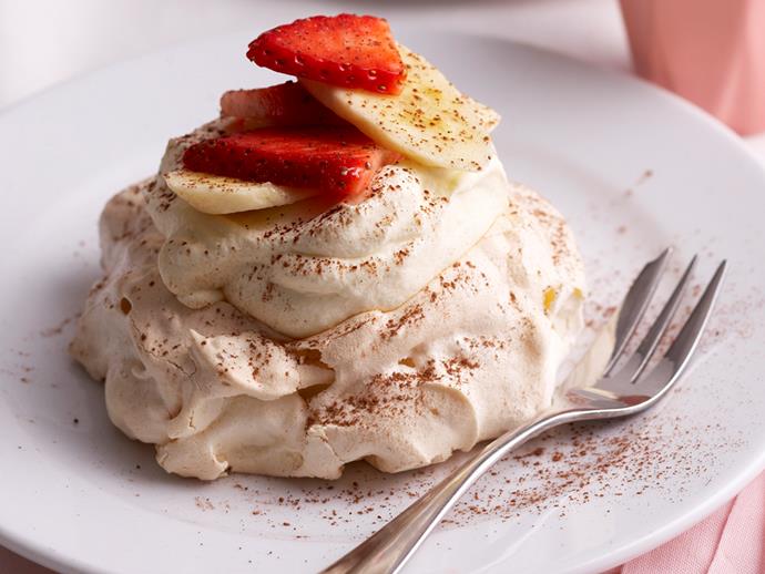 **[Hazelnut pavlova](https://www.womensweeklyfood.com.au/recipes/hazelnut-pavlova-18286|target="_blank")**

Improve on perfection with the addition of tasty roasted hazelnuts to this fluffy, sugary meringue. Top with cream and fruit to create a beautiful pavlova for dessert.