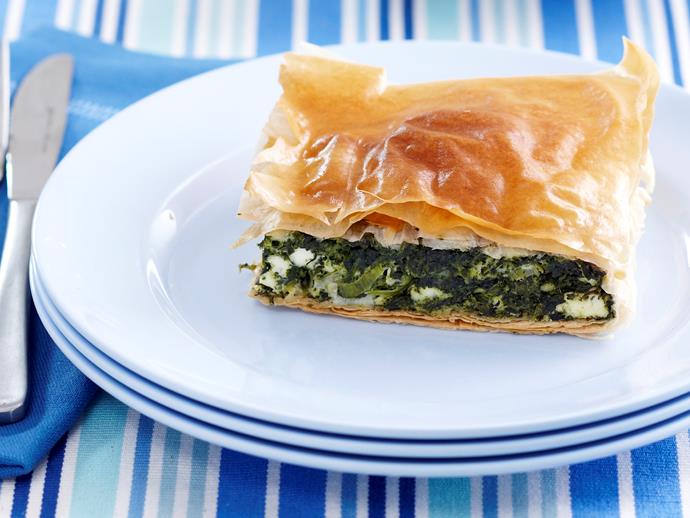 **[Ricotta and spinach pie](https://www.womensweeklyfood.com.au/recipes/ricotta-and-spinach-pie-18408|target="_blank")**