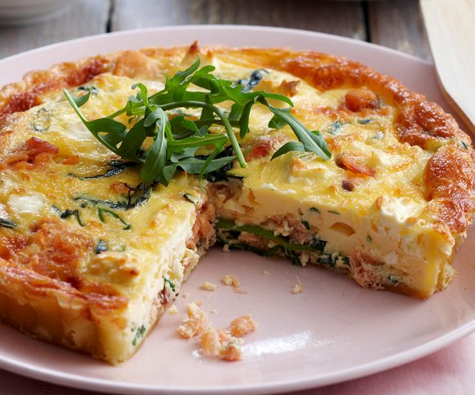 Salmon and rocket quiche | Australian Women's Weekly Food