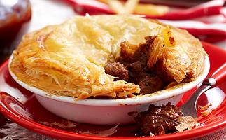 Beef, mushroom and Guiness pies