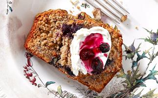 Blueberry and nut loaf
