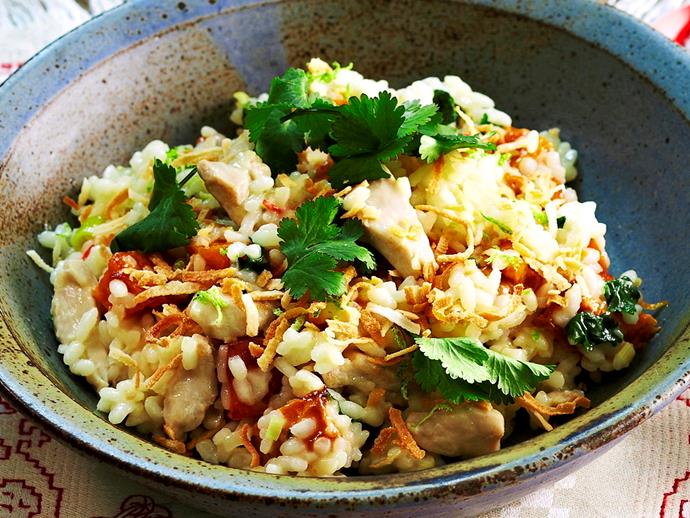 **[Chicken and coconut risotto](https://www.womensweeklyfood.com.au/recipes/chicken-and-coconut-risotto-17658|target="_blank")**
