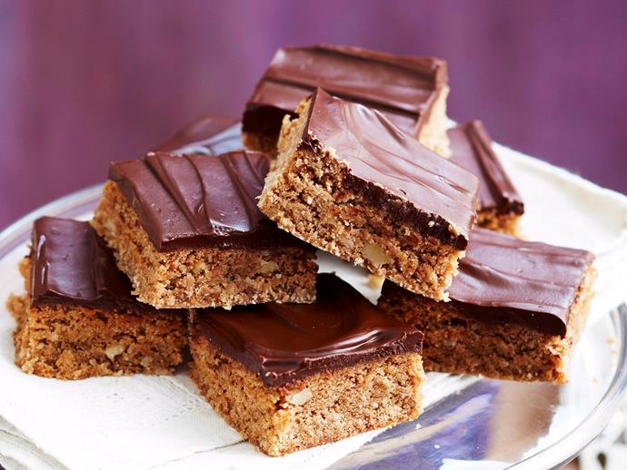 **[Chocolate coconut slice](https://www.womensweeklyfood.com.au/recipes/chocolate-coconut-slice-17719|target="_blank")**

This moreish slice is perfect for morning tea with a hot cuppa or as a delicious treat for the kids after school. They'll gobble it up!