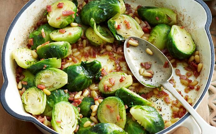 Curried bacon sprouts
