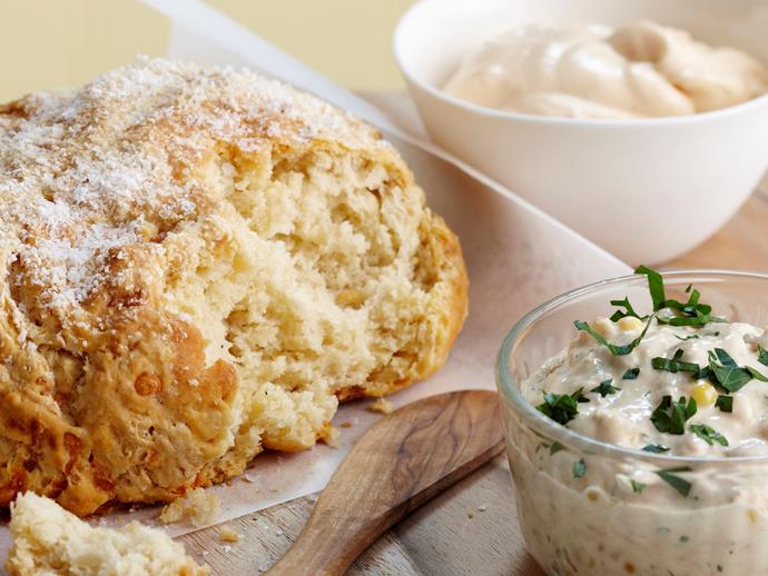 **[Damper and dips](https://www.womensweeklyfood.com.au/recipes/damper-and-dips-26024|target="_blank")**

Served with two simple dips, this homemade damper is a perfect accompaniment ... or make the damper as a stand-alone part of any family meal.