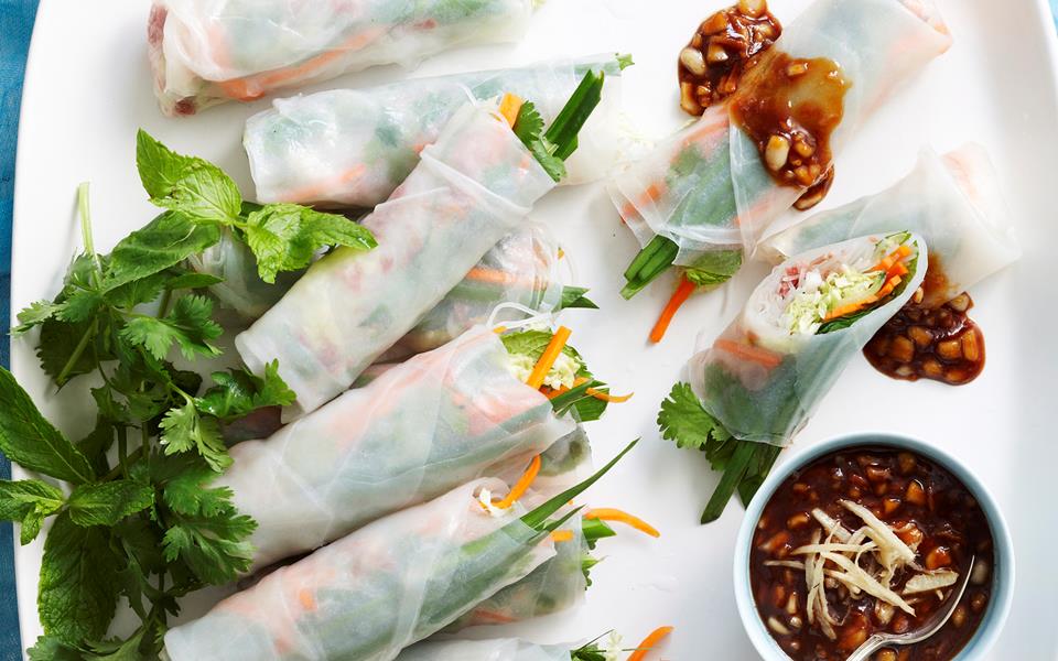 Fresh rice paper rolls recipe | FOOD TO LOVE