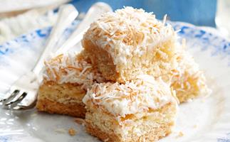 Ginger, coconut and pineapple slice
