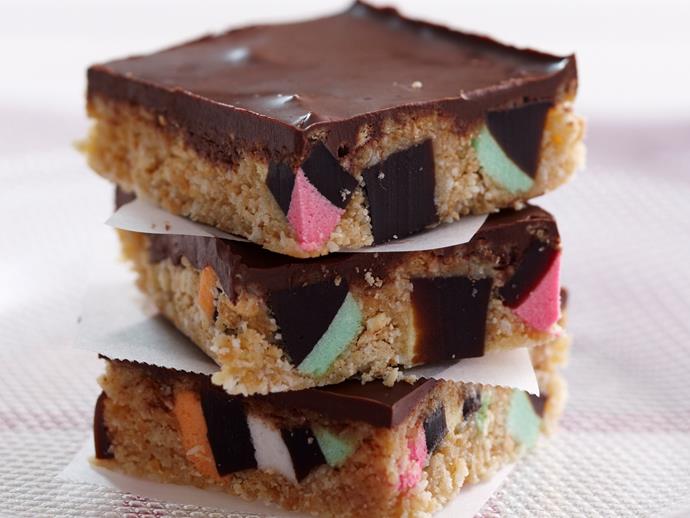 **[Liquorice allsorts slice](https://www.womensweeklyfood.com.au/recipes/liquorice-allsorts-slice-28094|target="_blank")**

A colourful and creative slice that can be made in less than 15 minutes. A perfect sweet treat for kids and adults alike.