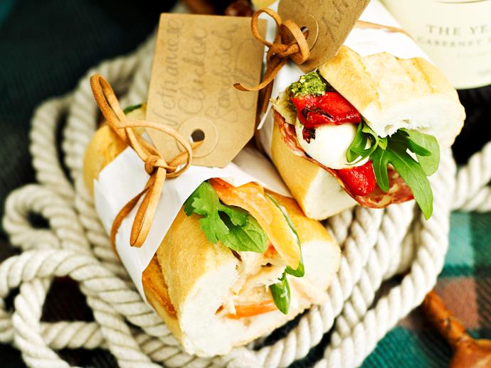 **[Picnic baguettes](https://www.womensweeklyfood.com.au/recipes/picnic-baguettes-26069|target="_blank")**: Who said sandwiches are boring? With two mouth-watering fillings stuffed into a fluffy baguette, these gourmet buns are worthy of any summertime picnic.