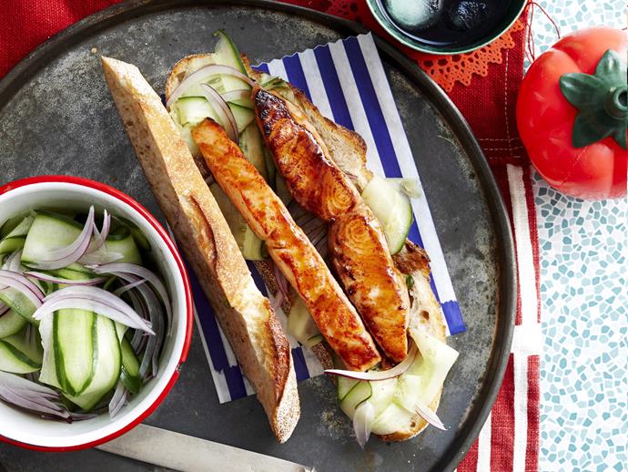 **[Salmon teriyaki burger](https://www.womensweeklyfood.com.au/recipes/salmon-teriyaki-burger-7338|target="_blank")** Try something different tonight with these mouth-watering salmon burgers.