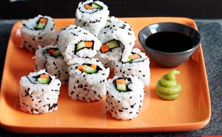 Spooky inside out sushi