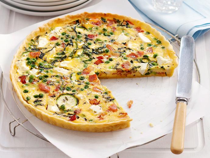 **[Spring quiche](https://www.womensweeklyfood.com.au/recipes/spring-quiche-27755|target="_blank")**

This recipe is made with frozen shortcrust pastry, making it an easy, family-friendly budget meal.