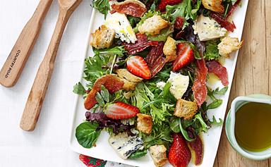 Strawberry and blue cheese salad