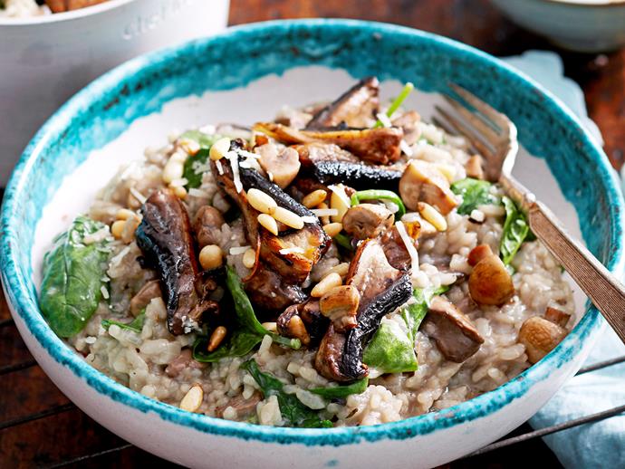 **[Oven-baked mushroom and spinach risotto](https://www.womensweeklyfood.com.au/recipes/oven-baked-mushroom-and-spinach-risotto-16902|target="_blank")**

This oven-baked risotto is perfect for a weeknight dinner. Hearty and delicious, minus all the stirring, it's so simple!