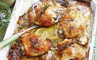 Paleo roast chicken with lemon, rosemary and garlic