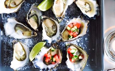 Watermelon and lime oysters