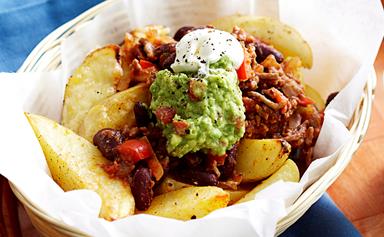 Wedges con carne