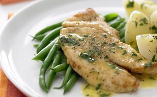 Fish with Lemon Butter Sauce