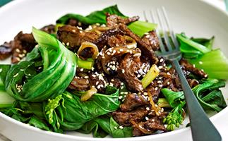 Beef and ginger stir-fry