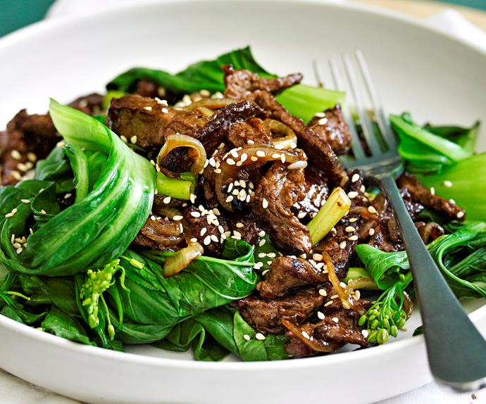 Beef and ginger stir-fry
