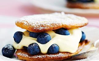 Blueberry custard pastries