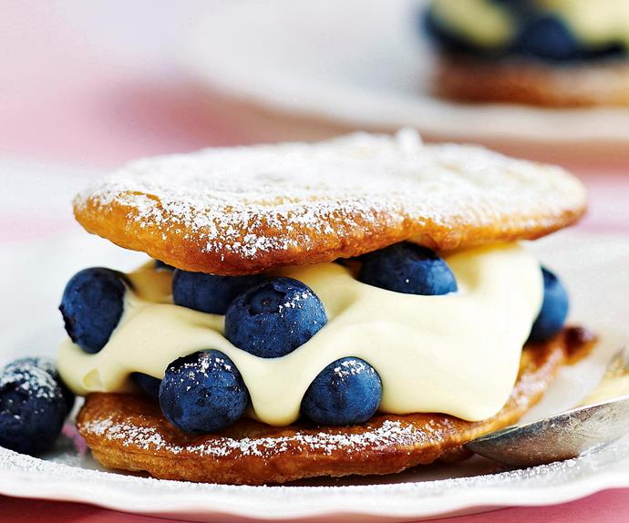Blueberry custard pastries