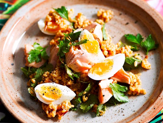 **[Brown rice kedgeree](https://www.womensweeklyfood.com.au/recipes/brown-rice-kedgeree-27085|target="_blank")**

This traditional Indian dish combines smoked salmon, eggs, yoghurt and a spicy curry folded through rice. It is best for a spectacular healthy brunch, light lunch or side.