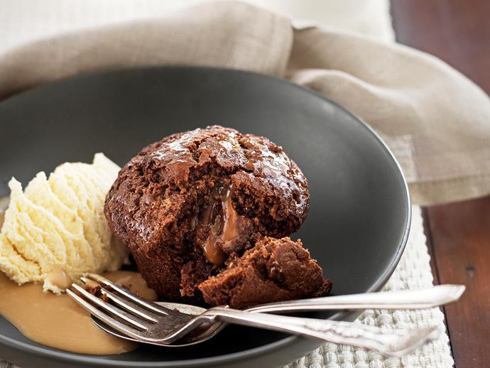 **[Double chocolate caramel muffins](https://www.womensweeklyfood.com.au/recipes/double-chocolate-caramel-muffins-26176|target="_blank")**

Muffins can take you from breakfast to dessert and every snack in between, so line up the tins and get a batch (or two) going.