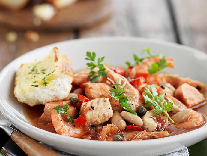 **[Mediterranean-style seafood stew](https://www.womensweeklyfood.com.au/recipes/mediterranean-style-seafood-stew-26174|target="_blank")**

Grate lemon or lime zest over the stew for extra zing!