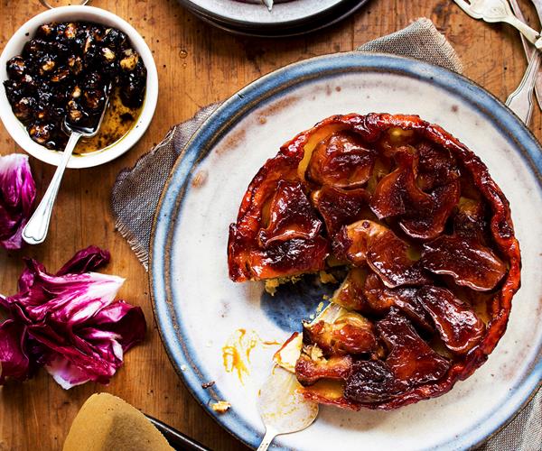 Artichoke tarte tatin with hazelnut dressing recipe | Food To Love
