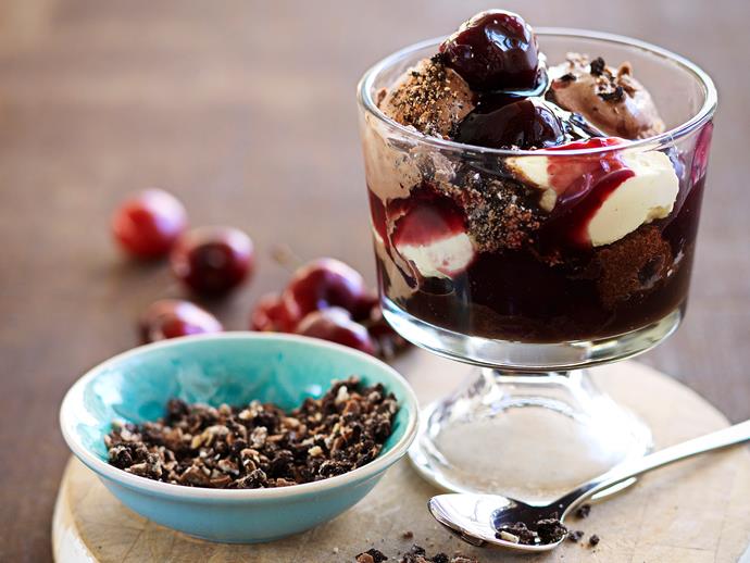 **[Saucy chocolate and raspberry pudding](https://www.womensweeklyfood.com.au/recipes/saucy-chocolate-and-raspberry-pudding-26829|target="_blank")**

Instead of berries, you could use jarred morello cherries for a "black forest" surprise.