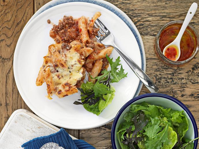 **[Lasagne pasta bake](https://www.womensweeklyfood.com.au/recipes/lasagne-pasta-bake-26808|target="_blank")**

To reheat, thaw, then cover with foil and bake for 30-40 minutes (or 20-30 minutes for smaller dishes).