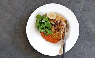 Moroccan Chicken with Burghul and Harissa