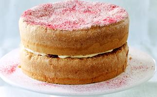 Whisked Sponge Cake with Jam and Cream Filling