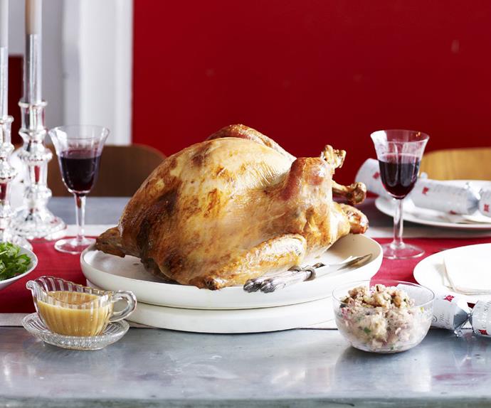 traditional turkey with forcemeat stuffing