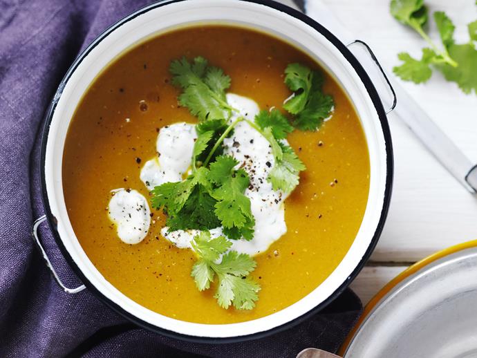 **[Spiced lentil and roasted kumara soup](http://www.womensweeklyfood.com.au/recipes/spiced-lentil-and-roasted-kumara-soup-14965|target="_blank")**

A light, meat-free meal full of vitamins and flavour. Serve with crusty bread.