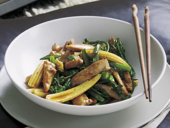 **[Chicken and oyster sauce stir-fry](https://www.womensweeklyfood.com.au/recipes/chicken-and-oyster-sauce-stir-fry-14163|target="_blank")**