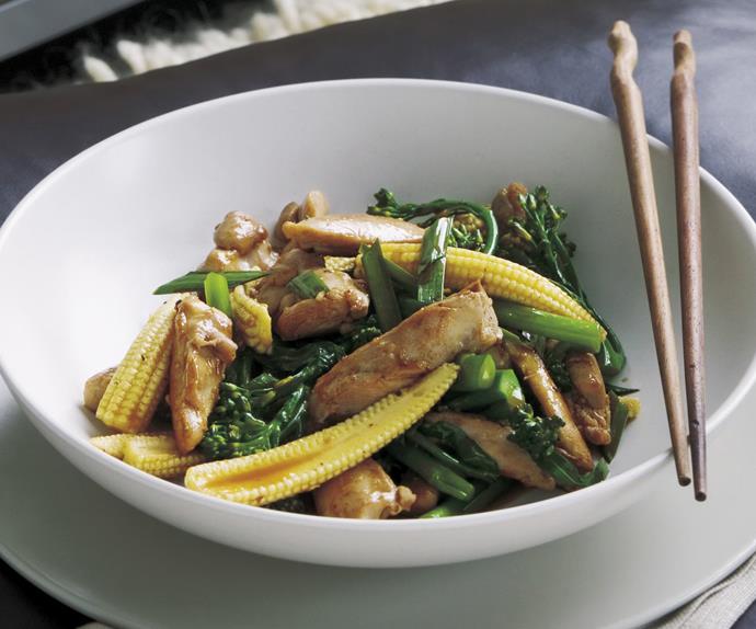 Chicken and oyster sauce stir-fry