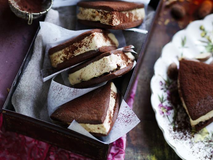 [Chocolate and smoked almond ice-cream sandwiches](https://www.womensweeklyfood.com.au/recipes/chocolate-and-smoked-almond-ice-cream-sandwiches-14258|target="_blank") 