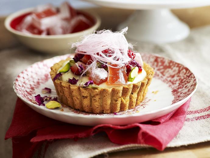 **[Turkish delight rosewater tarts](https://www.womensweeklyfood.com.au/recipes/turkish-delight-rosewater-tarts-13820|target="_blank")** These gorgeous tarts are perfect for special occasions; elegant afternoon tea's, high tea, dessert - anything with a touch of decadence.
