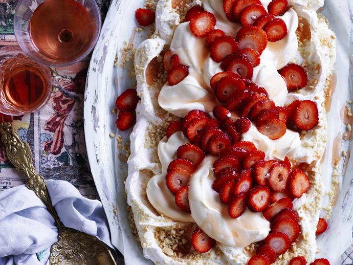 **[Peanut butter and jelly pavlova](https://www.womensweeklyfood.com.au/recipes/peanut-butter-and-jelly-pavlova-5592|target="_blank")**

Crushed peanuts and a quick strawberry jam combine to create a classic pavlova inspired by the staple student food - peanut butter and jelly sandwiches.
