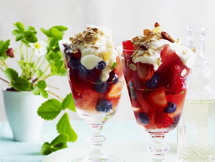 [Greek breakfast berry muesli](http://www.foodtolove.com.au/recipes/greek-breakfast-berry-muesli-20479|target="_blank"): Creamy, fruity and little bit crunchy, this is sure to become a staple of your summer breakfast menu. Spoons at the ready.