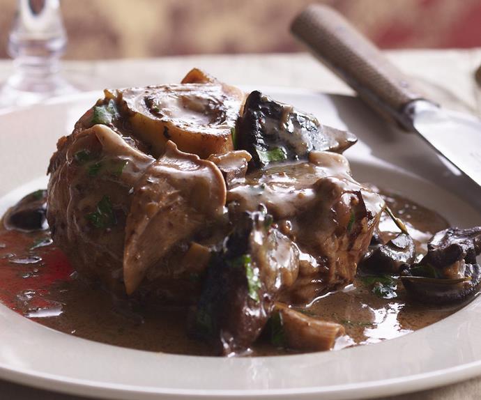 slow-cooker osso buco with mixed mushrooms