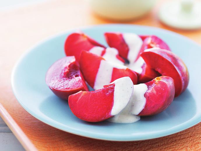 **[Blood plums with honey and cardamom yoghurt](https://www.womensweeklyfood.com.au/recipes/blood-plums-with-honey-and-cardamom-yoghurt-13226|target="_blank")**
