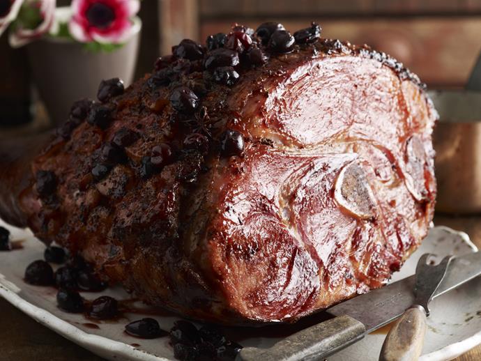 There's no need to restrict baked ham to Christmas, this [cherry-glazed baked ham](https://www.womensweeklyfood.com.au/recipes/baked-ham-with-cherry-glaze-15462|target="_blank") makes a magnificent centrepiece for any party or celebration.
