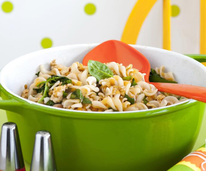 chicken lentil and spinach pasta