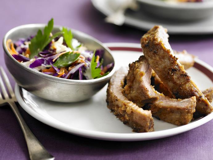 **[Satay pork ribs with coleslaw](https://www.womensweeklyfood.com.au/recipes/satay-pork-ribs-with-coleslaw-5152|target="_blank")**