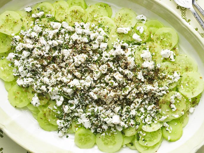 **[Cucumber and fetta salad with za'atar](https://www.womensweeklyfood.com.au/recipes/cucumber-and-fetta-salad-with-zaatar-15509|target="_blank")**

Za'atar is a Middle Eastern spice blend typically including roasted sesame seeds, thyme and sumac, although its exact combination varies according to its maker. It is delightfully tart and fragrant, and adds a unique flavour and kick to many dishes.