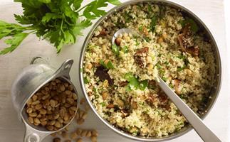 pine nut and dried fig couscous